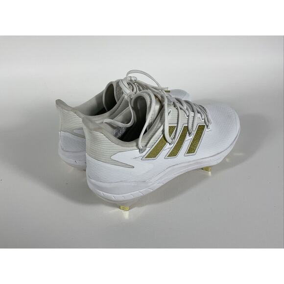 Size 7.5 Men's adidas Adizero Afterburner 8 White Gold Baseball Cleats H00972 - Picture 6 of 9